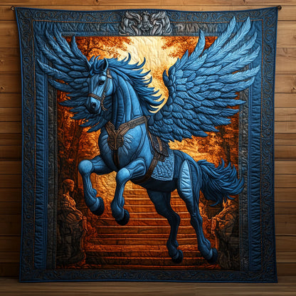 Majestic Blue Horse CP0505042CL Quilt