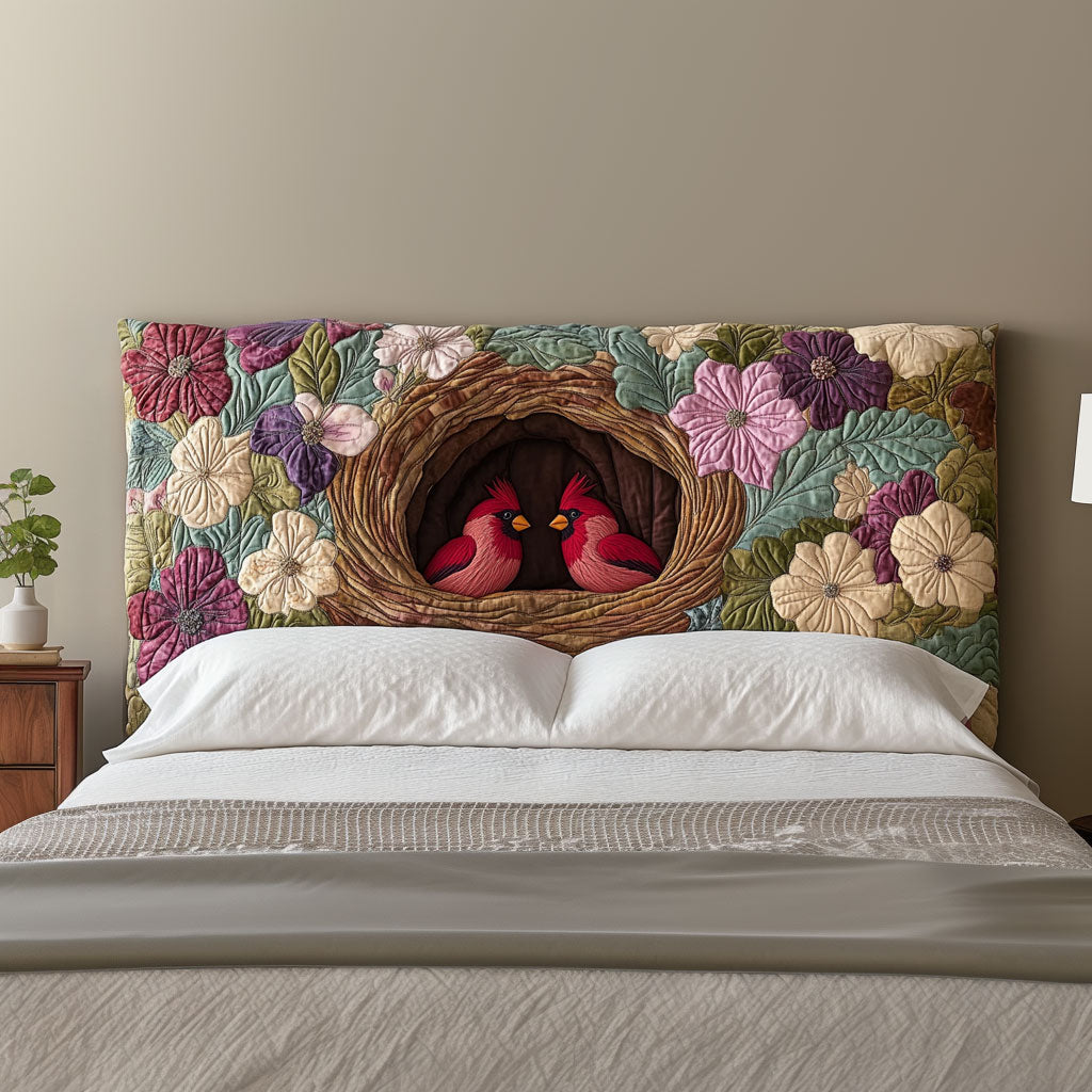 Cuddling Cardinal QA2912004CL Quilted Headboard Slipcover