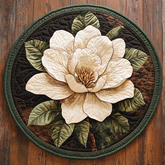Flower Magnolia WX1205009CL Quilted Round Mat