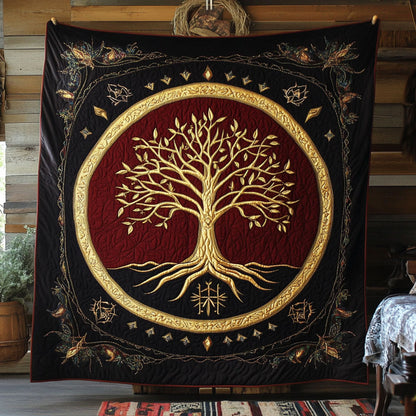 Golden Ancient Tree WY0705008CL Quilt
