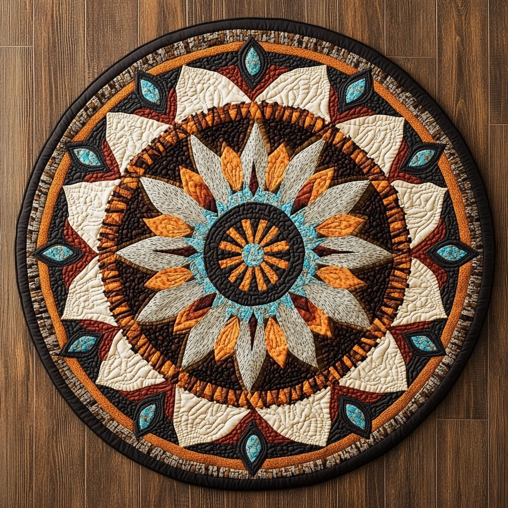 Native American WX1205022CL Quilted Round Mat