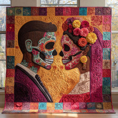 Blooming Skull Love CW0908023CL Quilt