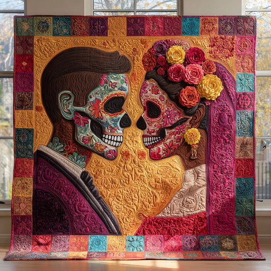 Blooming Skull Love CW0908023CL Quilt