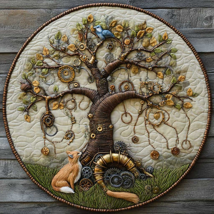 Machine Tree CQ1005009CL Quilted Round Mat