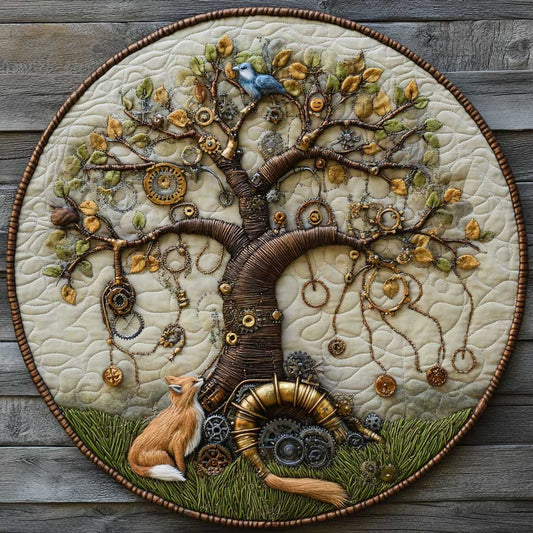 Machine Tree CQ1005009CL Quilted Round Mat