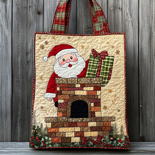 Santa Gift Chimney WN1811062CL Quilted Tote Bag