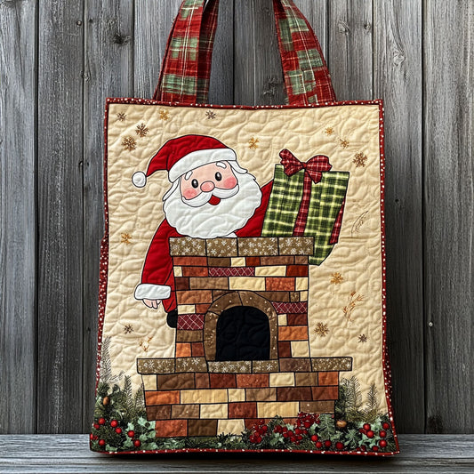 Santa Gift Chimney WN1811062CL Quilted Tote Bag