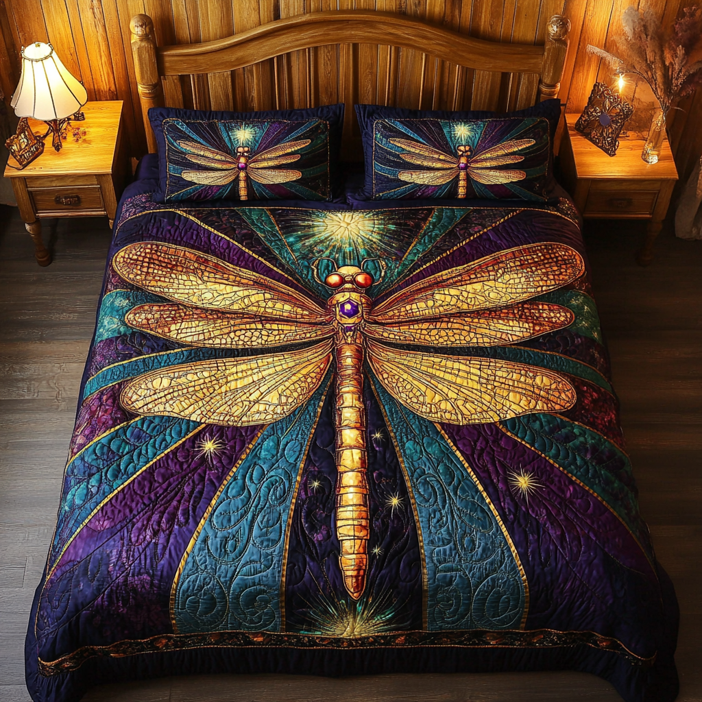 Purple Mystic Dragonfly YR0401019CL Duvet Cover Set