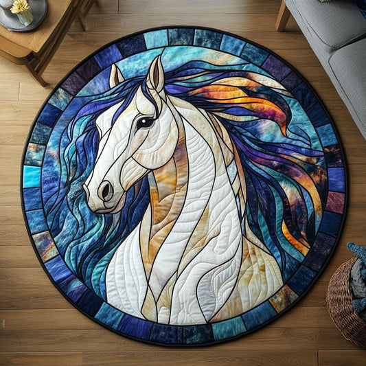 Mystic Horse WX2805034CL Quilted Round Mat