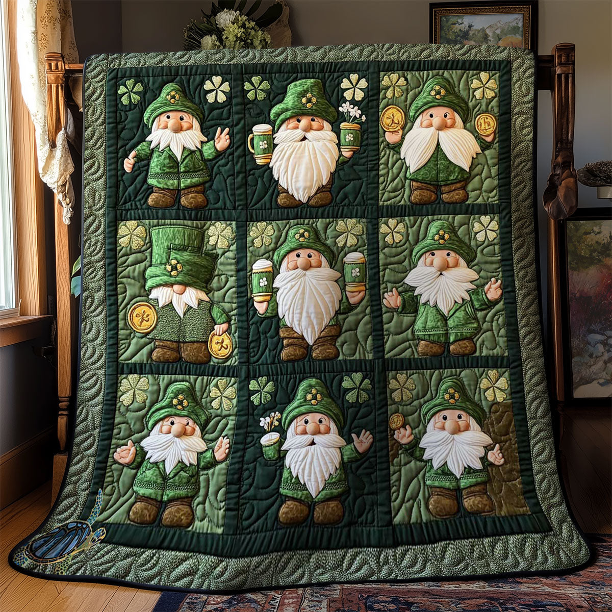 Green Hat Gnome WN1812013CL Quilt