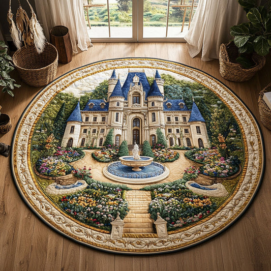 Fairy Castle WY0206022CL Quilted Round Mat