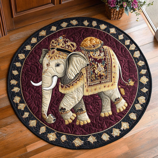 Caucasian Elephant CQ2805032CL Quilted Round Mat