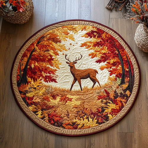 Woodland Fall WY1505040CL Quilted Round Mat