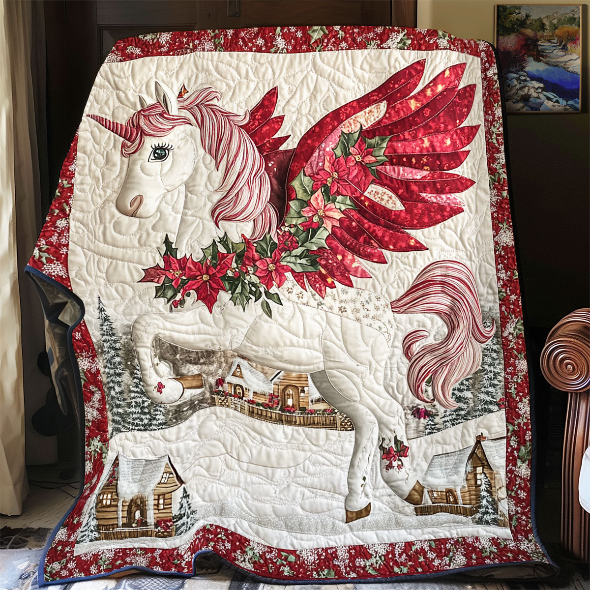 Whimsical Unicorn WX0701053CL Quilt