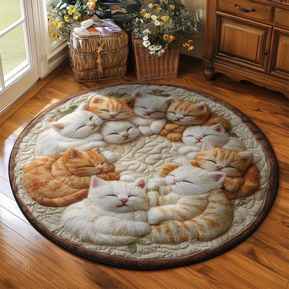 Cuddle Cat Circle WN2203009CL Quilted Round Mat