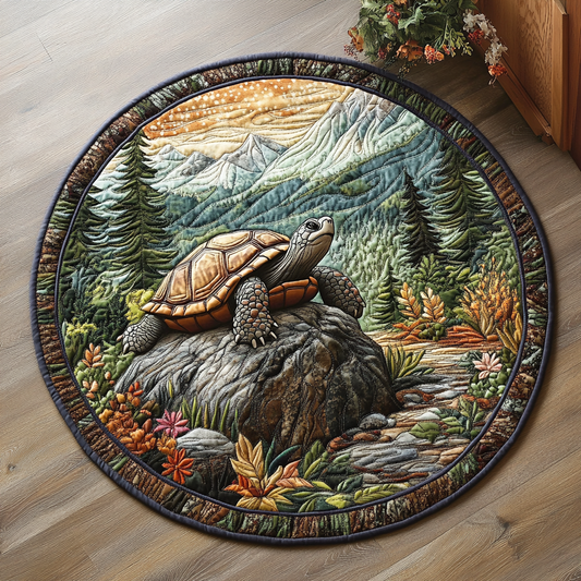 Stone Turtle CQ0306035CL Quilted Round Mat