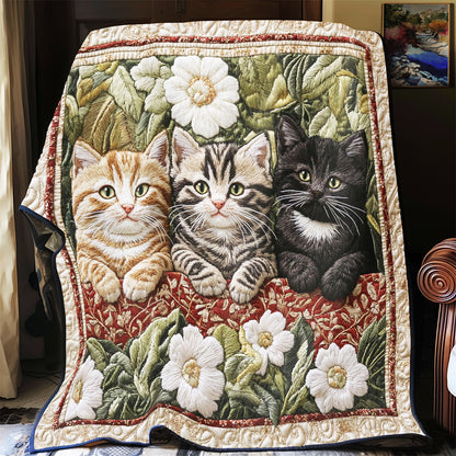 Cat Flower Garden CW0701013CL Quilt