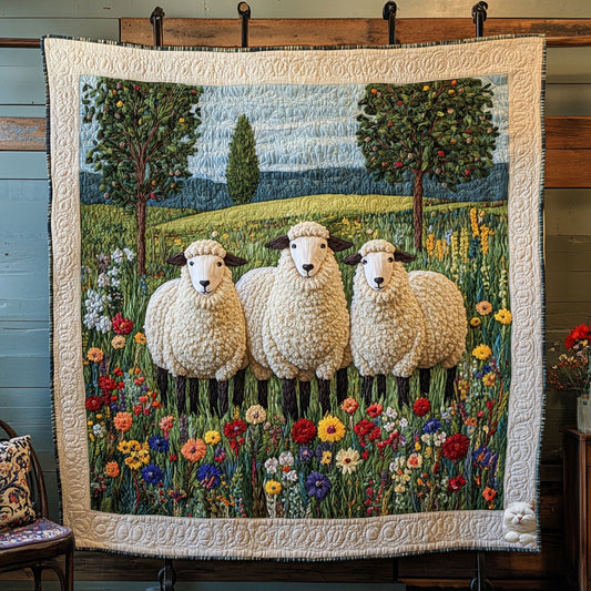 Sheep In The Field WU2210039CL Quilt