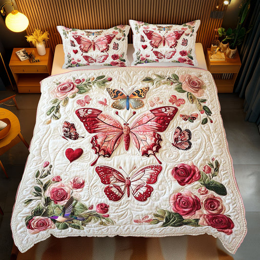 Pink Couple Butterfly WP1812047CL Duvet Cover Set