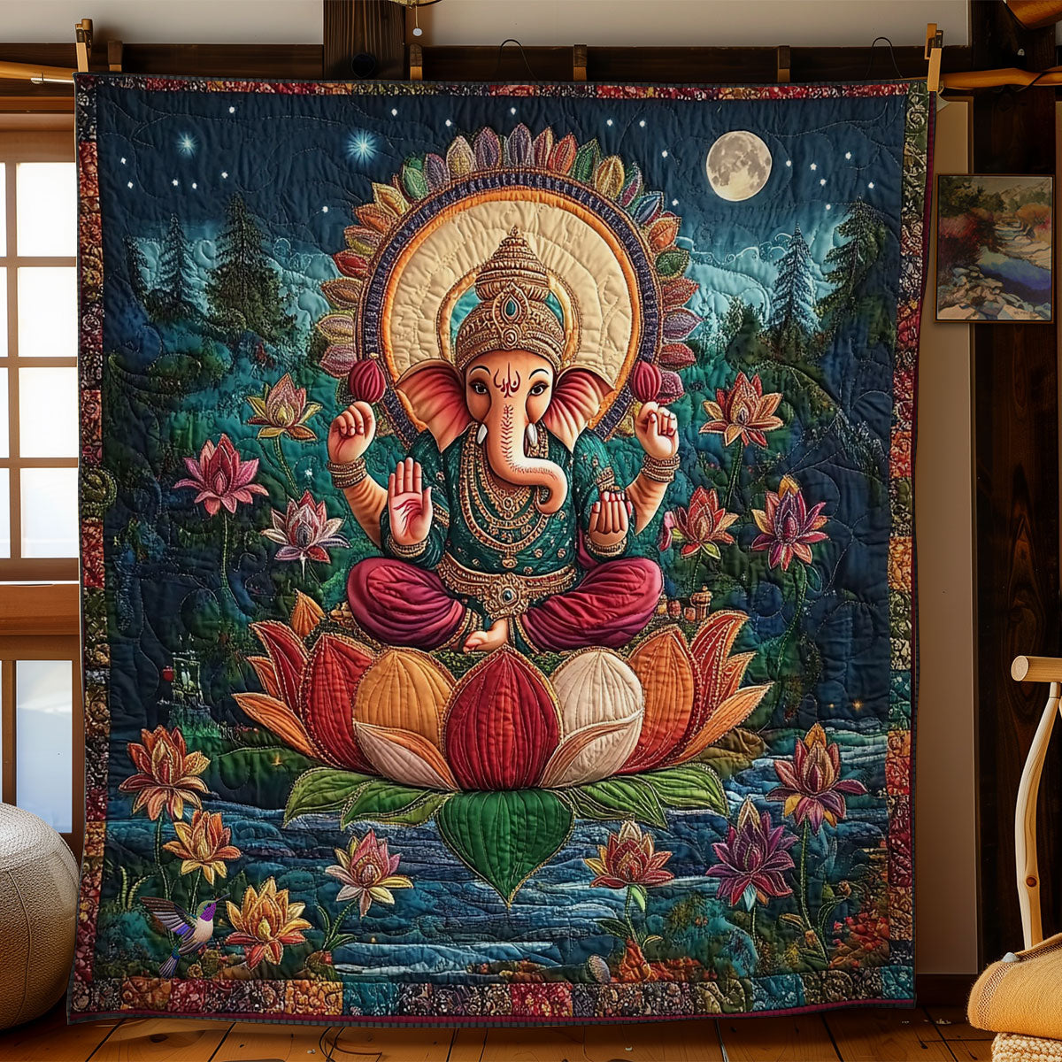Lord Ganesha WY2712036CL Quilt
