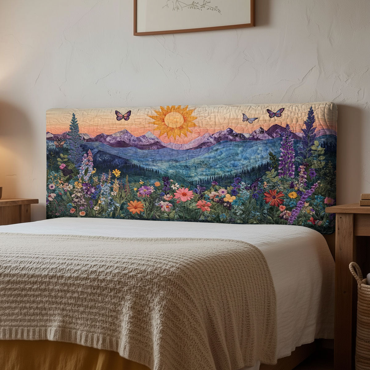 Floral Horizon CP1112011CL Quilted Headboard Slipcover