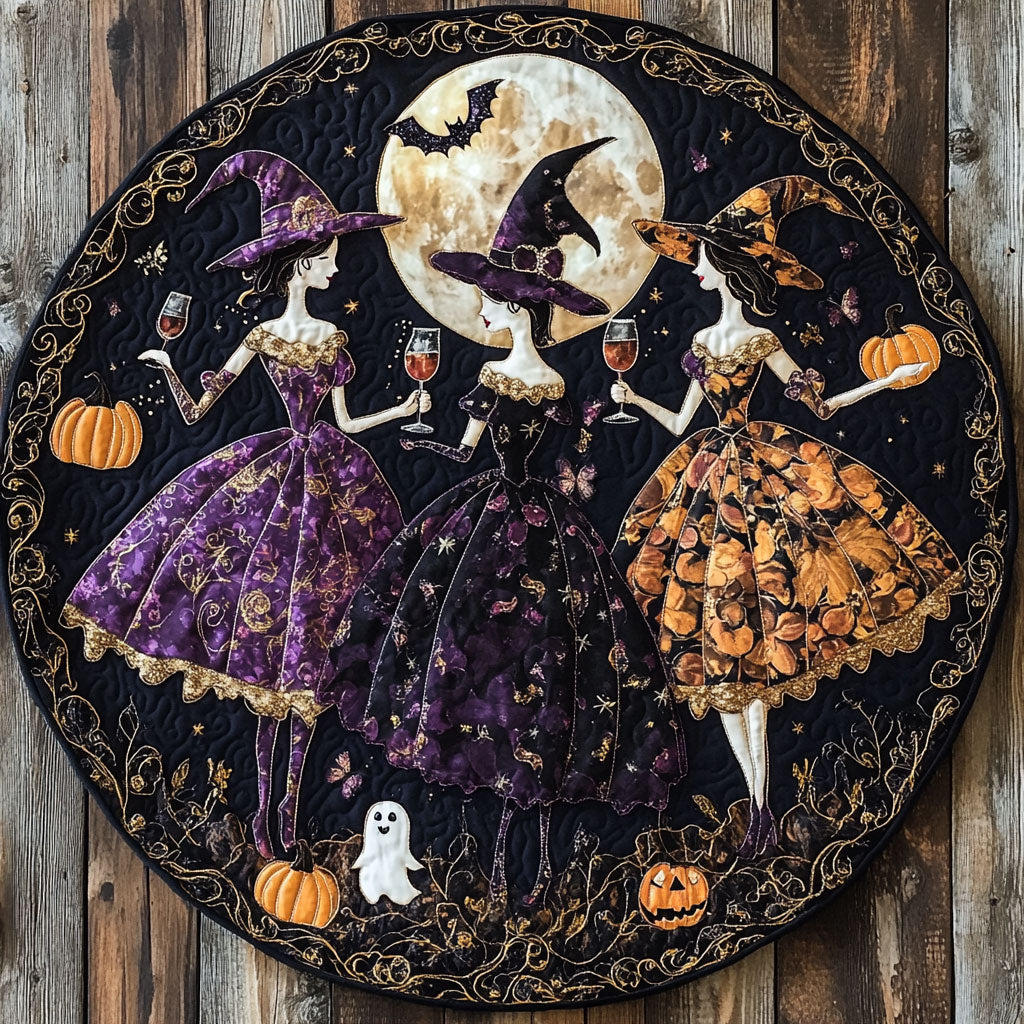 Golden Witch Harvest WN15080058CL Quilted Round Mat