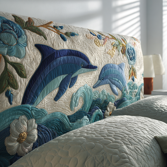 Dolphin Lovers XR1912006CL Quilted Headboard Slipcover