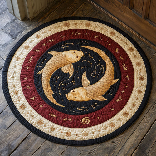 Golden Fish CP1707044CL Quilted Round Mat