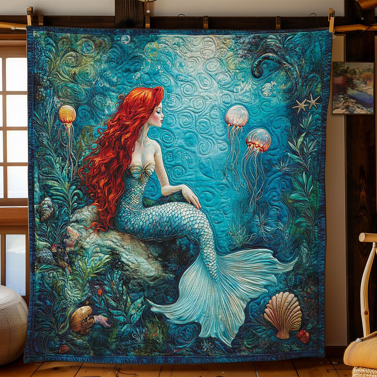 Ocean Dream Mermaid WN2203064CL Quilt