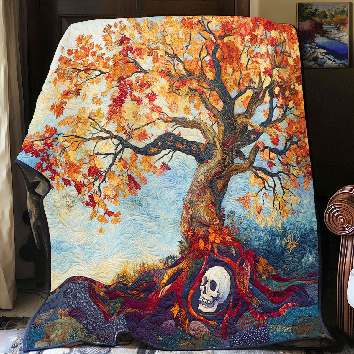 Autumn Tree And Skull WY1302021CL Quilt