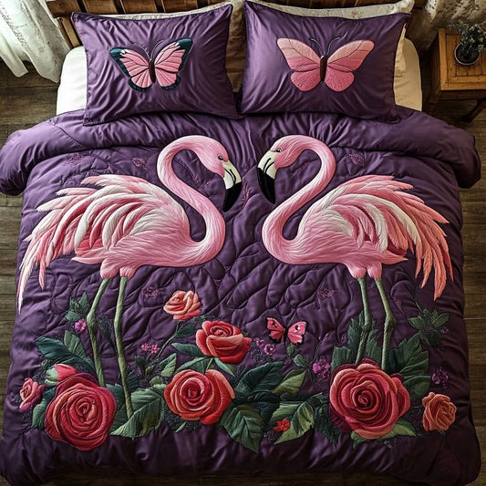 Flamingo Flower WX3012078CL Duvet Cover Set