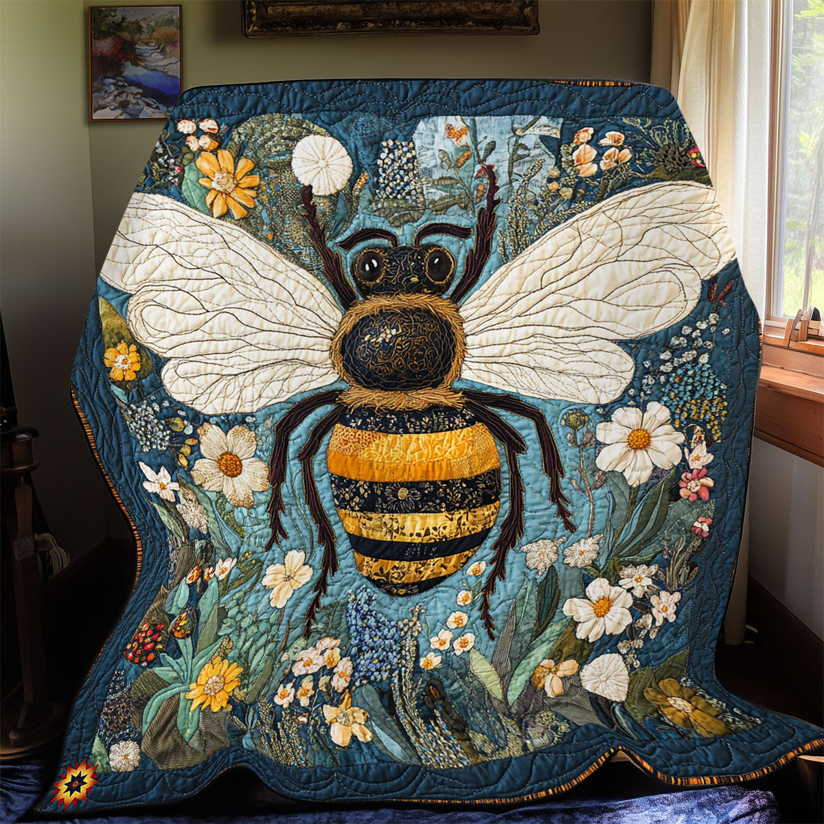 Floral Bee  WX2612026CL Quilt