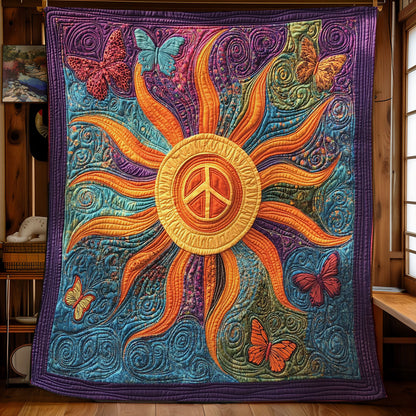 Peace Sun And Butterfly WY2102021CL Quilt