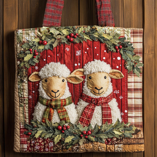 Cozy Holly Sheep WN1711012CL Quilted Tote Bag