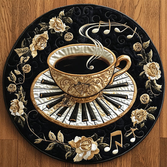 Cup Of Rhythm WN2605051CL Quilted Round Mat