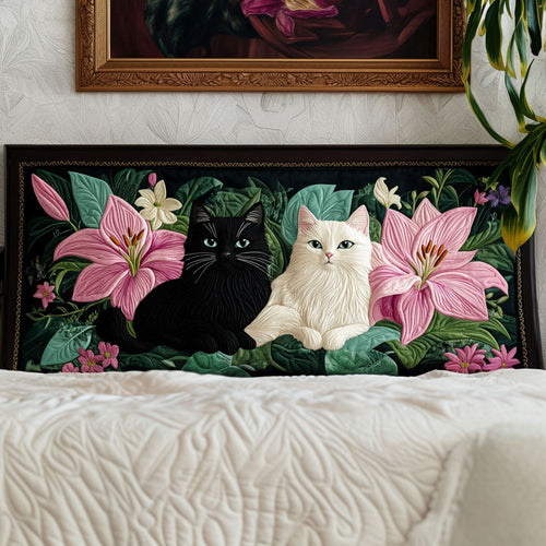 Enchanted Lily Cats KL3012005CL Quilted Headboard Slipcover