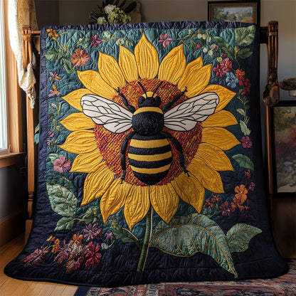 Sunflower Bee WN1202016CL Quilt