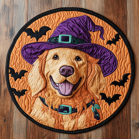 Pumpkin Paws CP0707037CL Quilted Round Mat