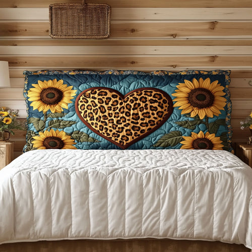 Cozy Heart Leopard WN3012009CL Quilted Headboard Slipcover