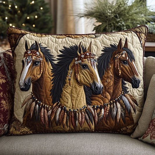 Native Horse CW0701098CL Quilt Pillow Case