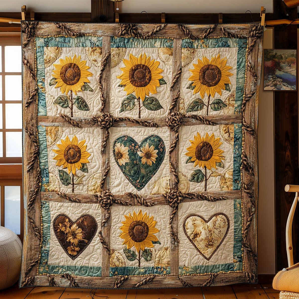 Sunflower Love WN3103048CL Quilt