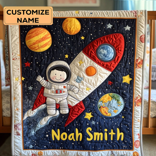 Cosmic Journey WY2507030CL Personalized Baby Quilt