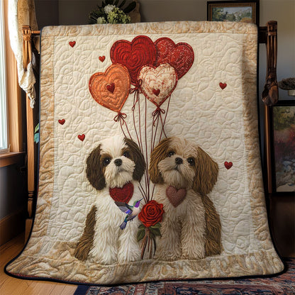 Valentine's Shih Tzu WN2412018CL Quilt