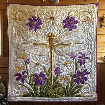 Dragonfly Flower CW0107015CL Quilt