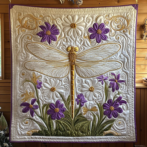 Dragonfly Flower CW0107015CL Quilt