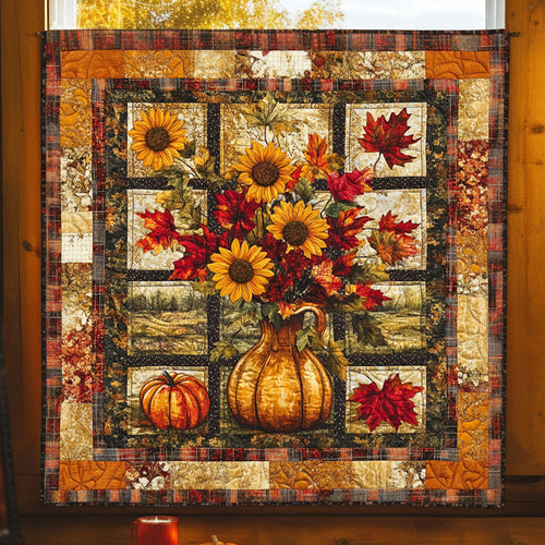 Autumn Gold Flower WN1408017CL Quilt