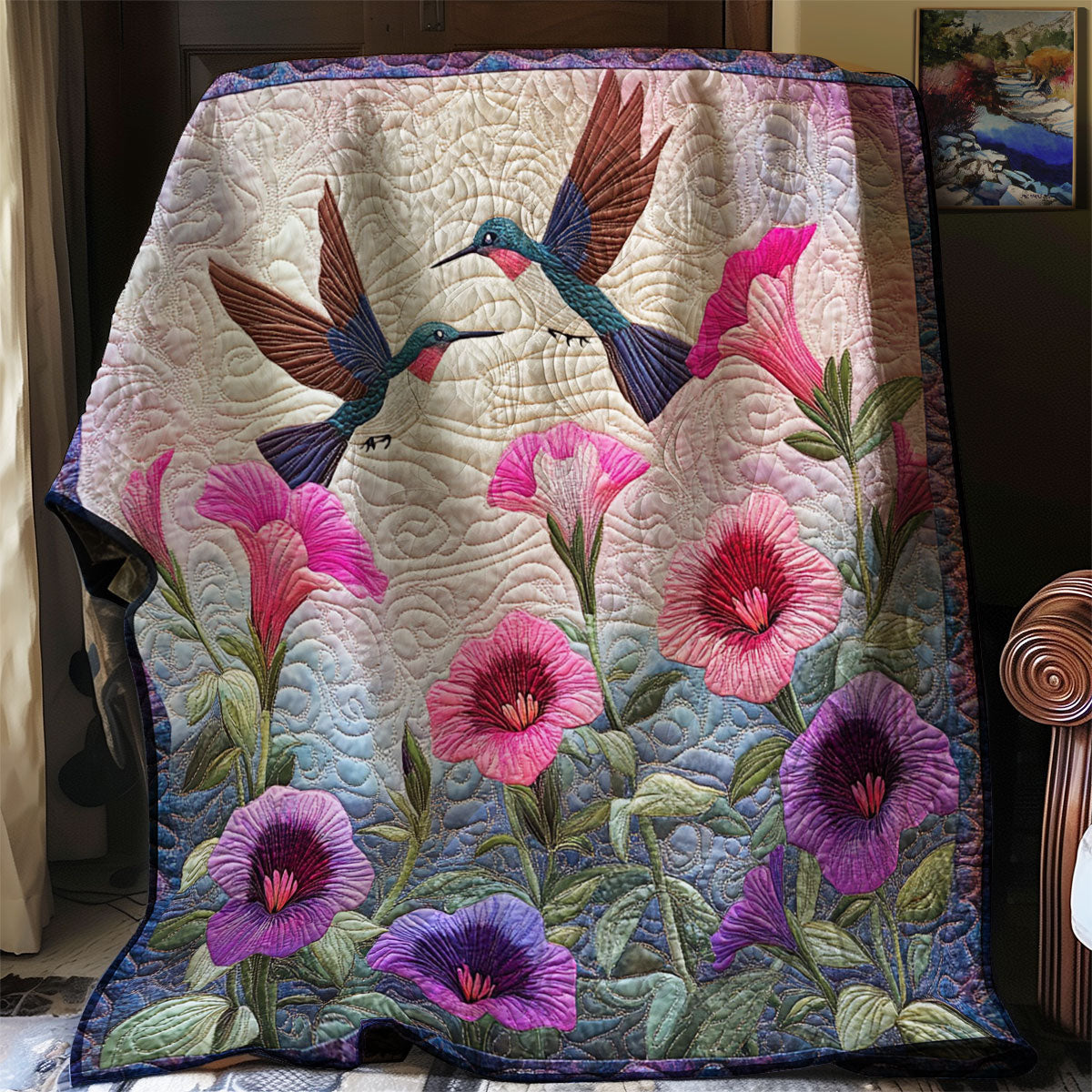 Blooming Hummingbird WJ0801001CL Quilt