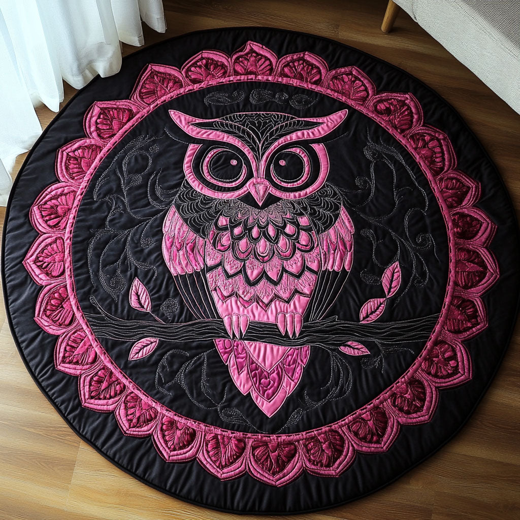 Enchanted Owl WN2709020CL Quilted Round Mat