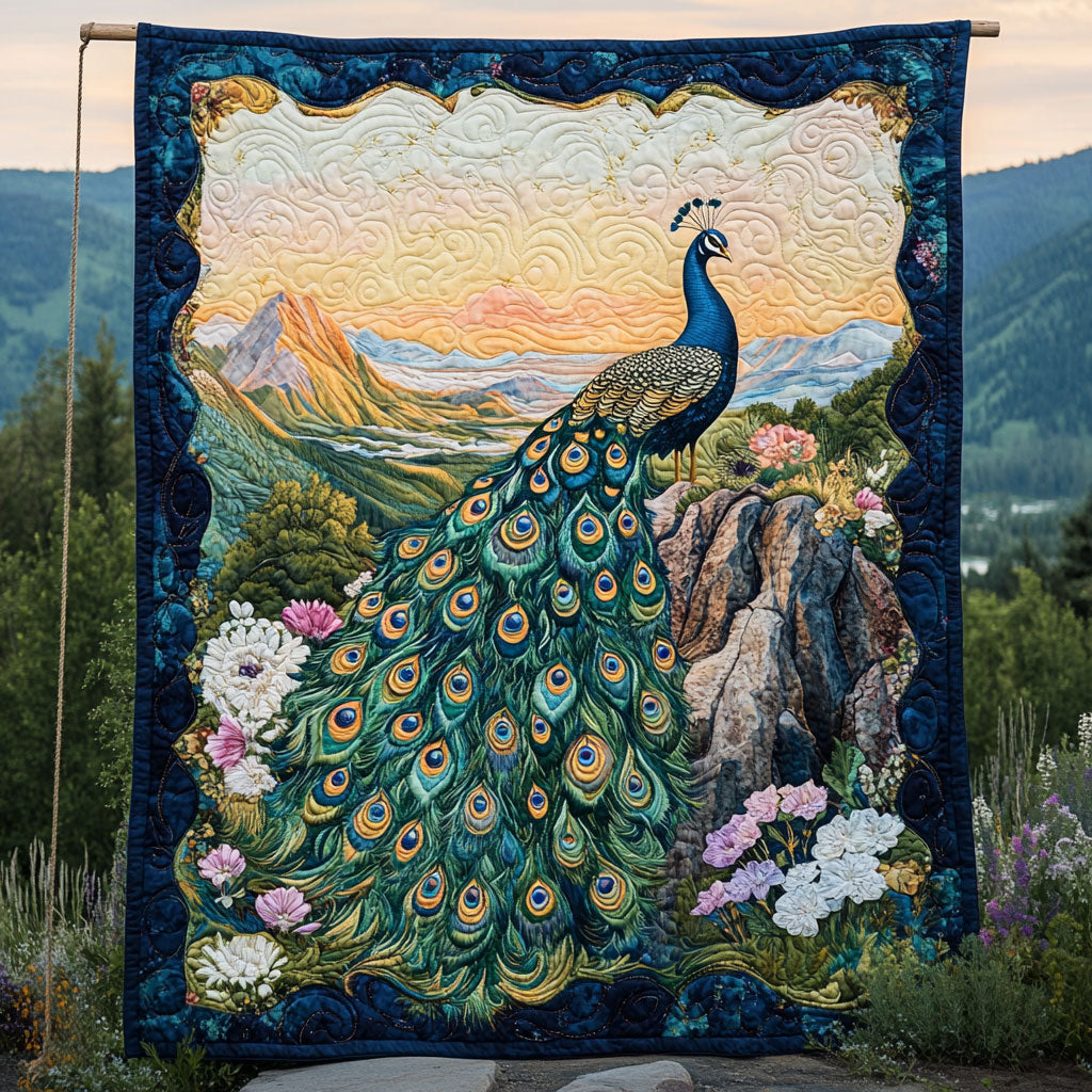 Peacock Wildflower WT1901022CL Quilt