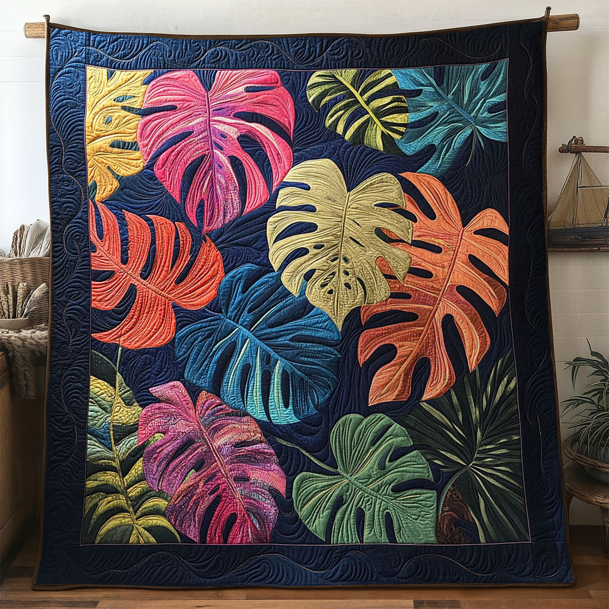 Bold Monstera WN0307060CL Quilt